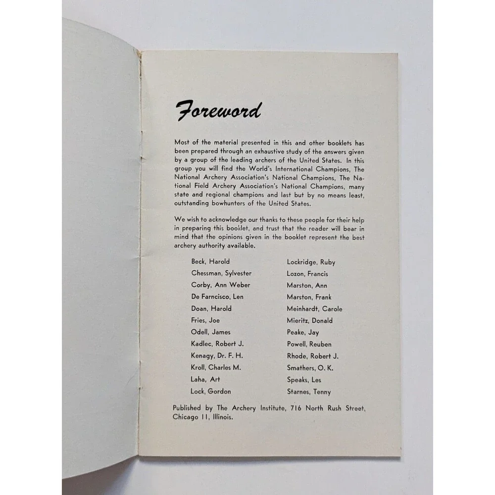 Improving Your Instinctive Shooting Booklet Archery Institute Chicago VTG c1950s